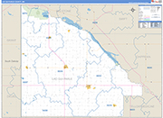 Lac qui Parle County Wall Map Basic Style